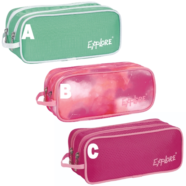 קלמר אקספלור מרובע מנטה/עננים/ורוד 2 תאים