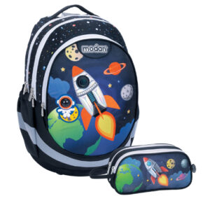 תיק גב אורטופדי חללית שחור אש  Air Flex Bag+קלמר