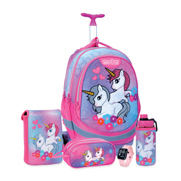 מארז מנצח חד קרן זוגי פרחים סגול ורוד