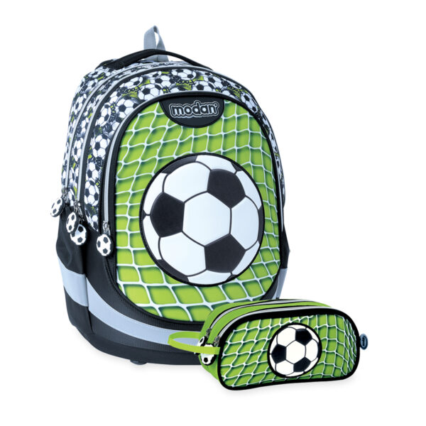 תיק אורטופדי וקלמר כדורגל ברשת ירוק