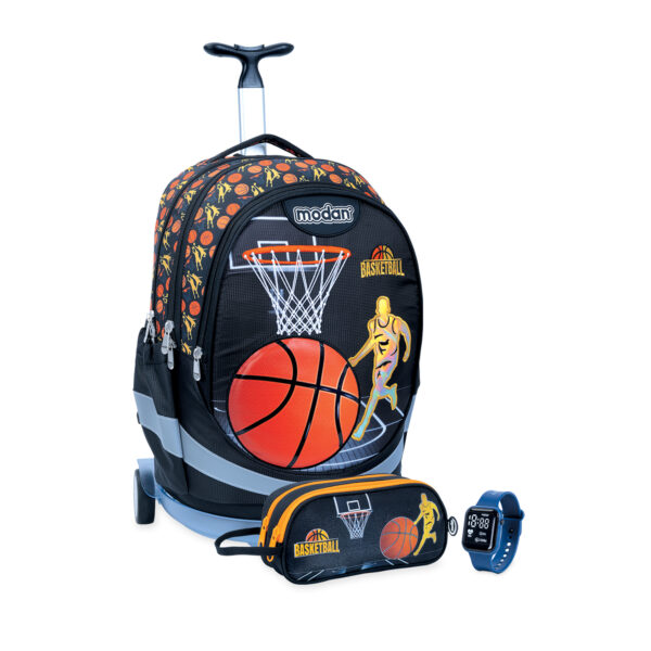 תיק טרולי וקלמר כדורסל לסל