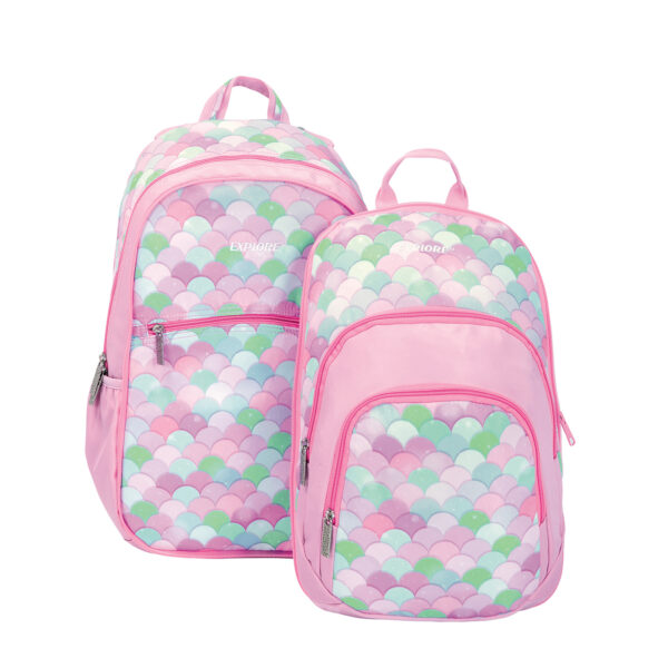 תיק בר בנות קשקשים סגול ורוד טורקיז אקספלור 2in1 תיק בר בנות קשקשים סגול ורוד טורקיז אקספלור 2in1