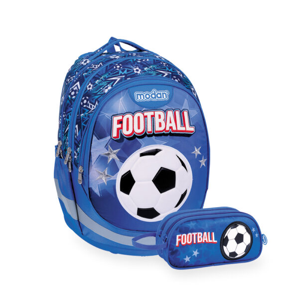 תיק אורטופדי וקלמר כדורגל כוכבים FOOTBALL באדום תיק אורטופדי וקלמר כדורגל כוכבים FOOTBALL באדום